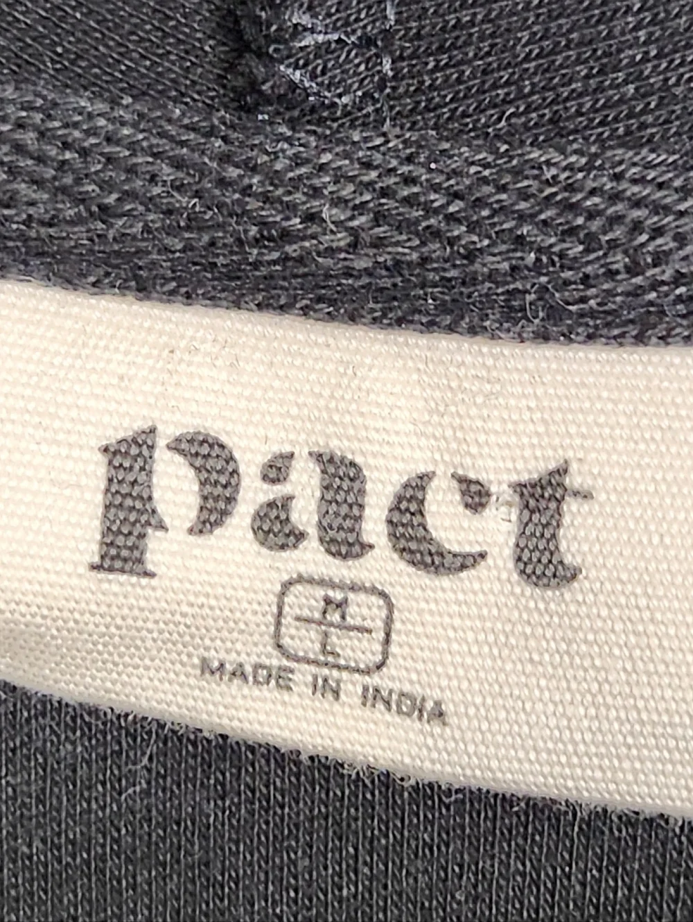 PACT Airplane Cardigan Black 100% Organic Cotton Travel Longline Womens Size M L - Picture 10 of 14